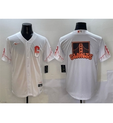 Men San Francisco Giants Team Big Logo White City Connect Cool Base Stitched Baseball Jersey 1