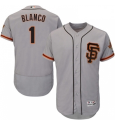 Mens Majestic San Francisco Giants 1 Gregor Blanco Grey Alternate Flex Base Authentic Collection MLB Jersey Mens Majestic San Francisco Giants 1 Gregor Blanco Grey Alternate Flex Base Authentic Collection MLB Jersey