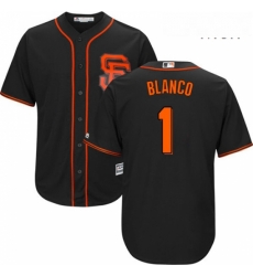 Mens Majestic San Francisco Giants 1 Gregor Blanco Replica Black Alternate Cool Base MLB Jersey Mens Majestic San Francisco Giants 1 Gregor Blanco Replica Black Alternate Cool Base MLB Jersey