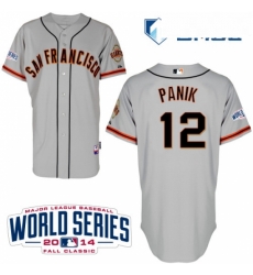 Mens Majestic San Francisco Giants 12 Joe Panik Replica Grey Road Cool Base w2014 World Series Patch MLB Jersey Mens Majestic San Francisco Giants 12 Joe Panik Replica Grey Road Cool Base w2014 World Series Patch MLB Jersey