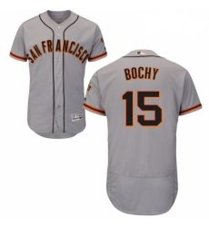 Mens Majestic San Francisco Giants 15 Bruce Bochy Grey Road Flex Base Authentic Collection MLB Jersey Mens Majestic San Francisco Giants 15 Bruce Bochy Grey Road Flex Base Authentic Collection MLB Jersey