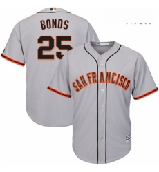 Mens Majestic San Francisco Giants 25 Barry Bonds Replica Grey Road Cool Base MLB Jersey Mens Majestic San Francisco Giants 25 Barry Bonds Replica Grey Road Cool Base MLB Jersey