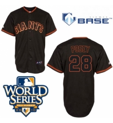 Mens Majestic San Francisco Giants 28 Buster Posey Replica Black Cool Base 2010 World Series Patch MLB Jersey Mens Majestic San Francisco Giants 28 Buster Posey Replica Black Cool Base 2010 World Series Patch MLB Jersey