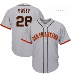 Mens Majestic San Francisco Giants 28 Buster Posey Replica Grey Road Cool Base MLB Jersey Mens Majestic San Francisco Giants 28 Buster Posey Replica Grey Road Cool Base MLB Jersey