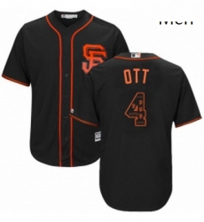 Mens Majestic San Francisco Giants 4 Mel Ott Authentic Black Team Logo Fashion Cool Base MLB Jersey Mens Majestic San Francisco Giants 4 Mel Ott Authentic Black Team Logo Fashion Cool Base MLB Jersey