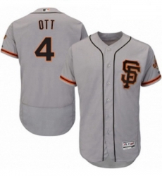 Mens Majestic San Francisco Giants 4 Mel Ott Grey Alternate Flex Base Authentic Collection MLB Jersey Mens Majestic San Francisco Giants 4 Mel Ott Grey Alternate Flex Base Authentic Collection MLB Jersey