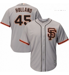 Mens Majestic San Francisco Giants 45 Derek Holland Replica Grey Road 2 Cool Base MLB Jersey Mens Majestic San Francisco Giants 45 Derek Holland Replica Grey Road 2 Cool Base MLB Jersey