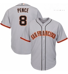Mens Majestic San Francisco Giants 8 Hunter Pence Replica Grey Road Cool Base MLB Jersey Mens Majestic San Francisco Giants 8 Hunter Pence Replica Grey Road Cool Base MLB Jersey