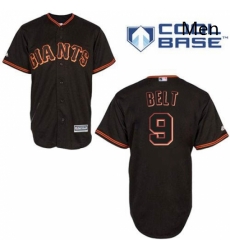 Mens Majestic San Francisco Giants 9 Brandon Belt Authentic Black New Cool Base MLB Jersey Mens Majestic San Francisco Giants 9 Brandon Belt Authentic Black New Cool Base MLB Jersey