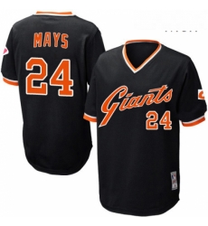 Mens Mitchell and Ness San Francisco Giants 24 Willie Mays Replica Black Throwback MLB Jersey Mens Mitchell and Ness San Francisco Giants 24 Willie Mays Replica Black Throwback MLB Jersey