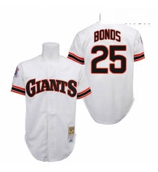 Mens Mitchell and Ness San Francisco Giants 25 Barry Bonds Authentic White 1989 Throwback MLB Jersey Mens Mitchell and Ness San Francisco Giants 25 Barry Bonds Authentic White 1989 Throwback MLB Jersey