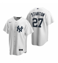 Mens Nike New York Yankees 27 Giancarlo Stanton White Home Stitched Baseball Jersey Mens Nike New York Yankees 27 Giancarlo Stanton White Home Stitched Baseball Jersey