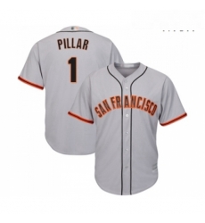 Mens San Francisco Giants 1 Kevin Pillar Replica Grey Road Cool Base Baseball Jersey Mens San Francisco Giants 1 Kevin Pillar Replica Grey Road Cool Base Baseball Jersey