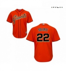 Mens San Francisco Giants 22 Yangervis Solarte Replica Orange Alternate Cool Base Baseball Jersey Mens San Francisco Giants 22 Yangervis Solarte Replica Orange Alternate Cool Base Baseball Jersey