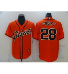 Men's San Francisco Giants #28 Buster Posey Orange Alternate Flex Base Authentic Collection Jersey Men's San Francisco Giants #28 Buster Posey Orange Alternate Flex Base Authentic Collection Jersey