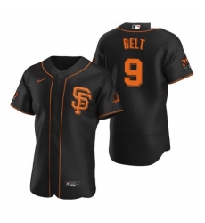 Men's San Francisco Giants #9 Brandon Belt Baseball 2020 Black Jersey Men's San Francisco Giants #9 Brandon Belt Baseball 2020 Black Jersey