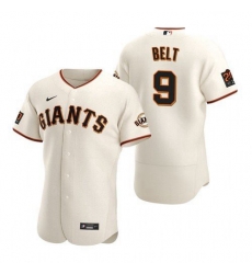 Men's San Francisco Giants #9 Brandon Belt stitched Cream Jersey Men's San Francisco Giants #9 Brandon Belt stitched Cream Jersey