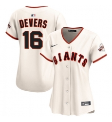 Women San Francisco Giants 16 Rafael Devers Cream 2024 Limited Stitched Baseball Jersey Women San Francisco Giants 16 Rafael Devers Cream 2024 Limited Stitched Baseball Jersey
