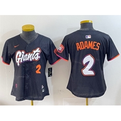 Women San Francisco Giants 2 Willy Adames Anthracite 2025 City Connect Limited Stitched Baseball Jersey
