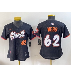 Women San Francisco Giants 62 Logan Webb Anthracite 2025 City Connect Limited Stitched Baseball Jersey Women San Francisco Giants 62 Logan Webb Anthracite 2025 City Connect Limited Stitched Baseball Jersey