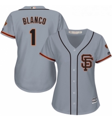 Womens Majestic San Francisco Giants 1 Gregor Blanco Replica Grey Road 2 Cool Base MLB Jersey Womens Majestic San Francisco Giants 1 Gregor Blanco Replica Grey Road 2 Cool Base MLB Jersey