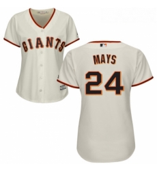 Womens Majestic San Francisco Giants 24 Willie Mays Authentic Cream Home Cool Base MLB Jersey Womens Majestic San Francisco Giants 24 Willie Mays Authentic Cream Home Cool Base MLB Jersey