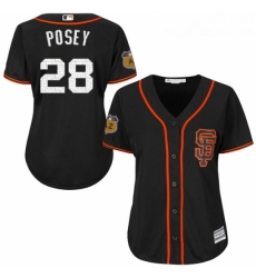 Womens Majestic San Francisco Giants 28 Buster Posey Authentic Black 2017 Spring Training Cool Base MLB Jersey Womens Majestic San Francisco Giants 28 Buster Posey Authentic Black 2017 Spring Training Cool Base MLB Jersey