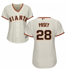 Womens Majestic San Francisco Giants 28 Buster Posey Replica Cream Home Cool Base MLB Jersey Womens Majestic San Francisco Giants 28 Buster Posey Replica Cream Home Cool Base MLB Jersey