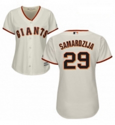 Womens Majestic San Francisco Giants 29 Jeff Samardzija Authentic Cream Home Cool Base MLB Jersey Womens Majestic San Francisco Giants 29 Jeff Samardzija Authentic Cream Home Cool Base MLB Jersey