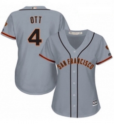 Womens Majestic San Francisco Giants 4 Mel Ott Authentic Grey Road Cool Base MLB Jersey Womens Majestic San Francisco Giants 4 Mel Ott Authentic Grey Road Cool Base MLB Jersey