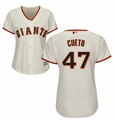 Womens Majestic San Francisco Giants 47 Johnny Cueto Authentic Cream Home Cool Base MLB Jersey Womens Majestic San Francisco Giants 47 Johnny Cueto Authentic Cream Home Cool Base MLB Jersey