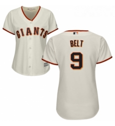 Womens Majestic San Francisco Giants 9 Brandon Belt Authentic Cream Home Cool Base MLB Jersey Womens Majestic San Francisco Giants 9 Brandon Belt Authentic Cream Home Cool Base MLB Jersey