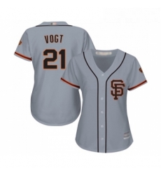 Womens San Francisco Giants 21 Stephen Vogt Replica Grey Road 2 Cool Base Baseball Jersey Womens San Francisco Giants 21 Stephen Vogt Replica Grey Road 2 Cool Base Baseball Jersey