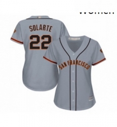 Womens San Francisco Giants 22 Yangervis Solarte Replica Grey Road Cool Base Baseball Jersey Womens San Francisco Giants 22 Yangervis Solarte Replica Grey Road Cool Base Baseball Jersey