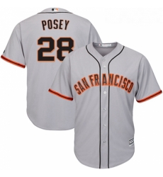 Youth Majestic San Francisco Giants 28 Buster Posey Replica Grey Road Cool Base MLB Jersey Youth Majestic San Francisco Giants 28 Buster Posey Replica Grey Road Cool Base MLB Jersey