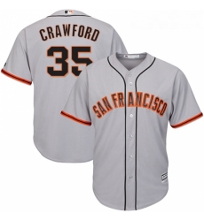 Youth Majestic San Francisco Giants 35 Brandon Crawford Replica Grey Road Cool Base MLB Jersey Youth Majestic San Francisco Giants 35 Brandon Crawford Replica Grey Road Cool Base MLB Jersey