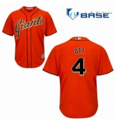 Youth Majestic San Francisco Giants 4 Mel Ott Authentic Orange Alternate Cool Base MLB Jersey Youth Majestic San Francisco Giants 4 Mel Ott Authentic Orange Alternate Cool Base MLB Jersey