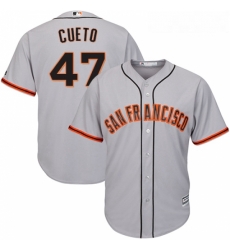 Youth Majestic San Francisco Giants 47 Johnny Cueto Replica Grey Road Cool Base MLB Jersey Youth Majestic San Francisco Giants 47 Johnny Cueto Replica Grey Road Cool Base MLB Jersey