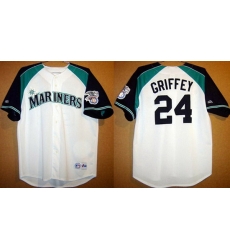 Men Seattle Mariners 24 Ken Griffey White Stitched jersey Men Seattle Mariners 24 Ken Griffey White Stitched jersey