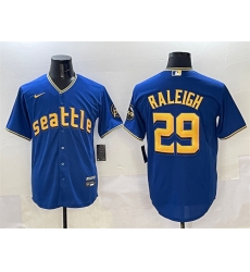 Men Seattle Mariners 29 Cal Raleigh Royal City Connect Cool Base Stitched Baseball Jersey Men Seattle Mariners 29 Cal Raleigh Royal City Connect Cool Base Stitched Baseball Jersey