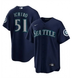 Men Seattle Mariners 51 Ichiro Suzuki Navy Cool Base Stitched Baseball Jersey Men Seattle Mariners 51 Ichiro Suzuki Navy Cool Base Stitched Baseball Jersey