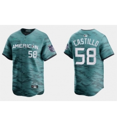 Men Seattle Mariners 58 Luis Castillo Teal 2023 All Star Cool Base With Patch Stitched Baseball Jersey Men Seattle Mariners 58 Luis Castillo Teal 2023 All Star Cool Base With Patch Stitched Baseball Jersey