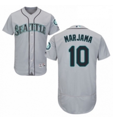 Mens Majestic Seattle Mariners 10 Mike Marjama Grey Road Flex Base Authentic Collection MLB Jersey Mens Majestic Seattle Mariners 10 Mike Marjama Grey Road Flex Base Authentic Collection MLB Jersey
