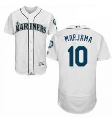Mens Majestic Seattle Mariners 10 Mike Marjama White Home Flex Base Authentic Collection MLB Jersey Mens Majestic Seattle Mariners 10 Mike Marjama White Home Flex Base Authentic Collection MLB Jersey