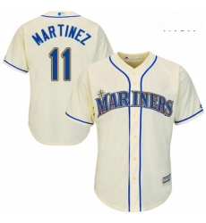 Mens Majestic Seattle Mariners 11 Edgar Martinez Replica Cream Alternate Cool Base MLB Jersey Mens Majestic Seattle Mariners 11 Edgar Martinez Replica Cream Alternate Cool Base MLB Jersey
