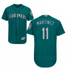 Mens Majestic Seattle Mariners 11 Edgar Martinez Teal Green Flexbase Authentic Collection MLB Jersey Mens Majestic Seattle Mariners 11 Edgar Martinez Teal Green Flexbase Authentic Collection MLB Jersey