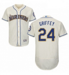 Mens Majestic Seattle Mariners 24 Ken Griffey Cream Alternate Flex Base Authentic Collection MLB Jersey Mens Majestic Seattle Mariners 24 Ken Griffey Cream Alternate Flex Base Authentic Collection MLB Jersey