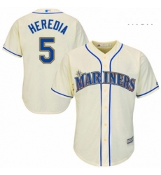 Mens Majestic Seattle Mariners 5 Guillermo Heredia Replica Cream Alternate Cool Base MLB Jersey Mens Majestic Seattle Mariners 5 Guillermo Heredia Replica Cream Alternate Cool Base MLB Jersey