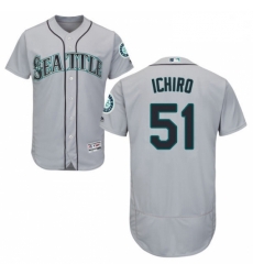 Mens Majestic Seattle Mariners 51 Ichiro Suzuki Grey Road Flex Base Authentic Collection MLB Jersey Mens Majestic Seattle Mariners 51 Ichiro Suzuki Grey Road Flex Base Authentic Collection MLB Jersey