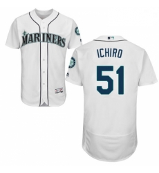 Mens Majestic Seattle Mariners 51 Ichiro Suzuki White Home Flex Base Authentic Collection MLB Jersey Mens Majestic Seattle Mariners 51 Ichiro Suzuki White Home Flex Base Authentic Collection MLB Jersey